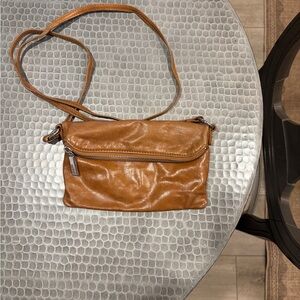 HOBO Cognac Leather Crossbody Bag